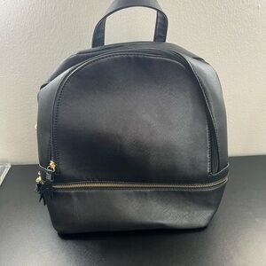 Forever 21 Black Backpack with Gold Accents